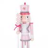 Pink Candy Style Wooden Nutcracker Ornament