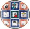 MOOMIN Kutani Ware Small 10cm Diameter Japanese Day Birthday Moomin Scandinavian Yamaka Shoten (Moomin) Plate, Approx. (Cobblestone Pattern),