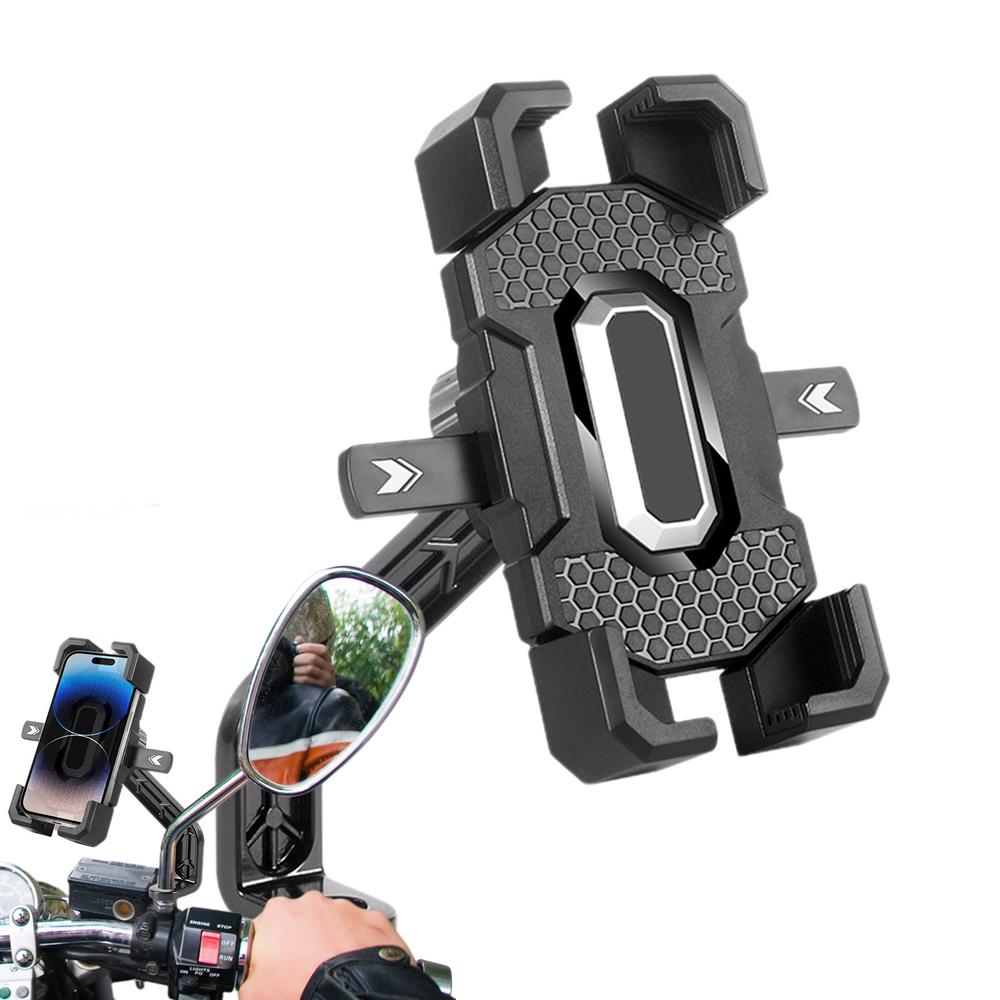Cycling Phone Holder Handlebar Cell Phone Holder 360 Degree Rotation Safe Riding Navigation Phone Calls Vlogging Phone Holder