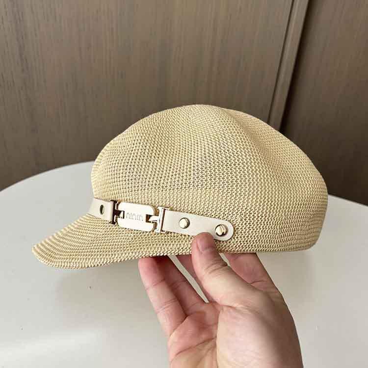 Hat Women's Summer Breathable Beret Travel Shading Sun Protection Hat Casual Duck Tongue Octagonal Hat