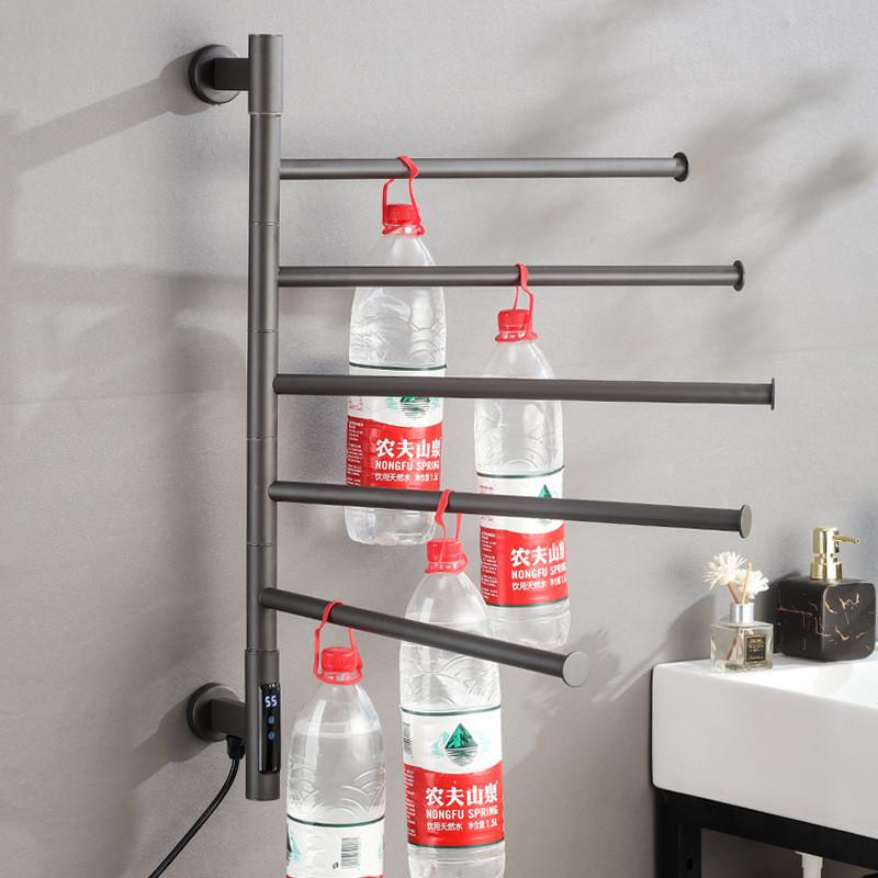 Household Bathroom Constant Temperature Heating And Drying Storage Holder Carbon Fiber Intelligent Drying Electric Towel Rack
