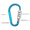 Padlocks for Luggage Aluminum Alloy Locks 3 Dial Digit Resettable Lock Carabiner