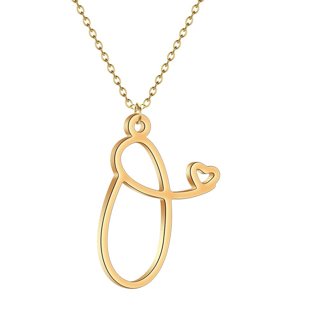 Kinitial Dainty Initial Letter Necklaces For Women Minimalist Stainless Steel Initial Necklace Femme Wedding Jewelry Gift