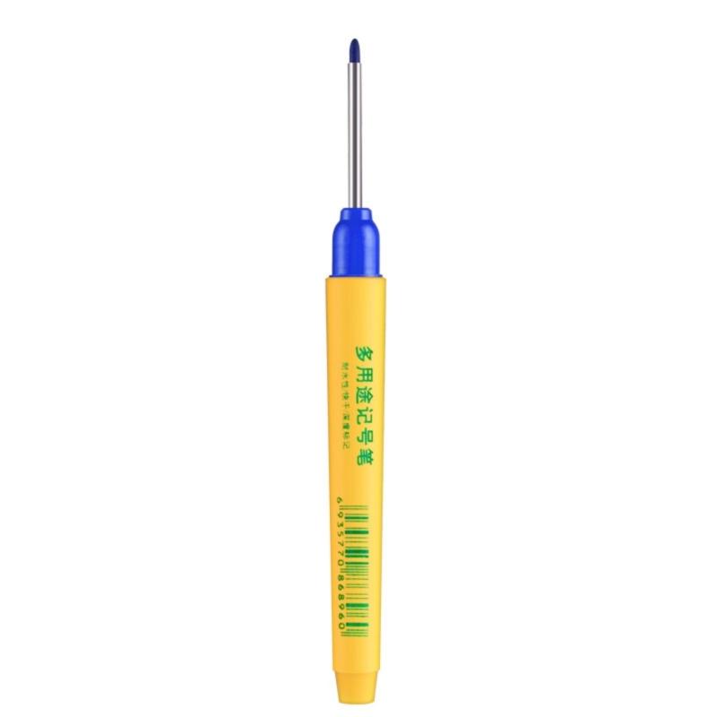 Deep Hole Marker Pen 33mm Deep Reach Marker Oil-Based Carpenter Marker Waterproof Marking Pen for Home Decoration