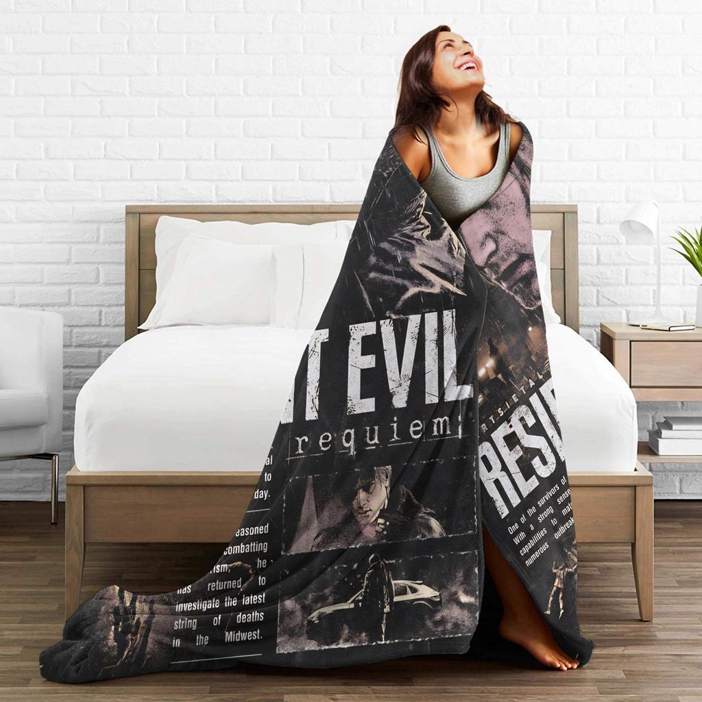 Residents Evils 9 Fashion Blanket Super Soft Cozy Games Throw Fashion Blankets for Couch Multiple Sizes Bedspread