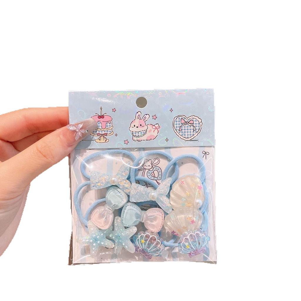 Children's Ocean Series Hair Band Girl Baby Tie Hair Rubber Band Small Chirp Hair Rope Girl High Elastic Durable Headband