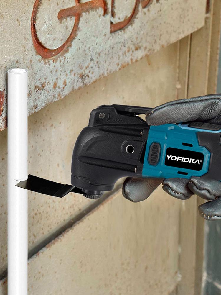 Yofidra Oscillating Multifunction Tool 6 Gears Variable Cordless Woodworking Trimmer Cutting Tools For Makita 18v Battery