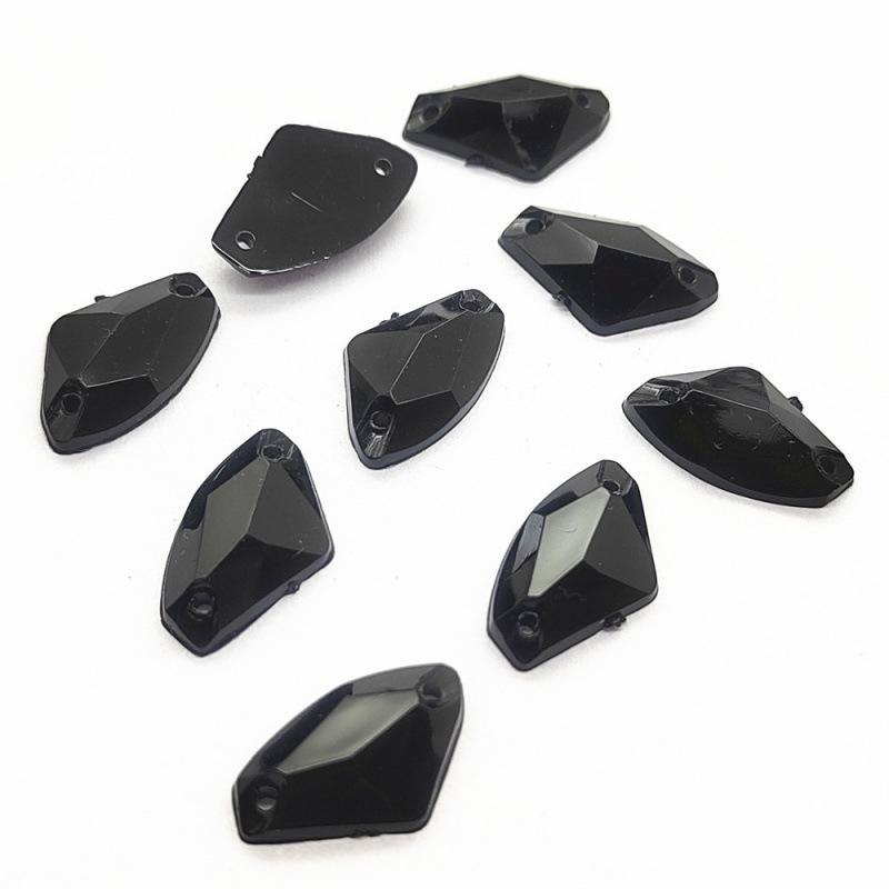 Ručně šité samolepky na taneční oblečení s kamínky, nepravidelné/kulaté tvary kapky vody, smíšené styly pro černé bazénové soutěže