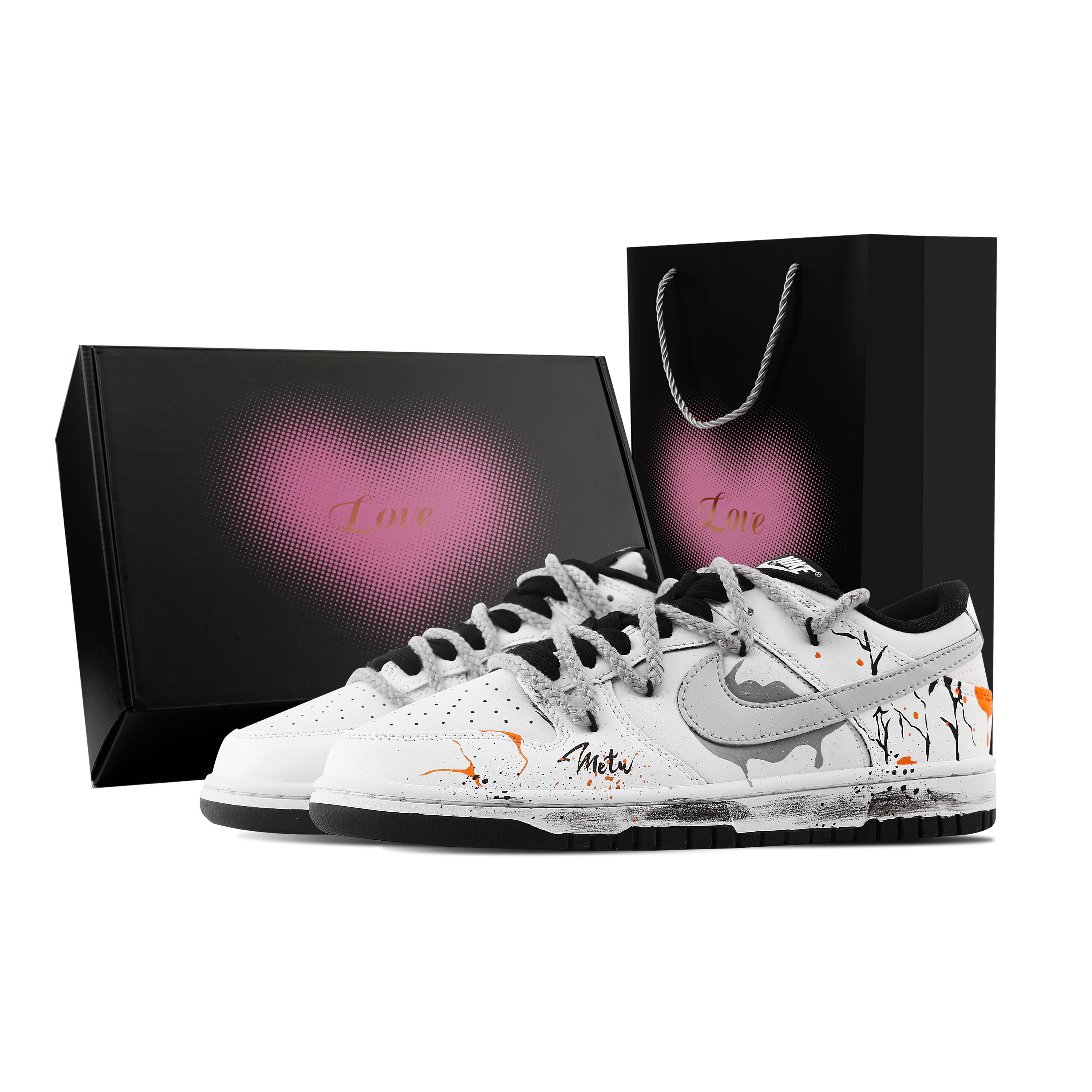 

Nike Dunk Qinghui Mianying, Heart Box Slip Resistant Abrasion Resistant Low top Skateboard Shoes Unisex DD1391-100(Team529--) 45