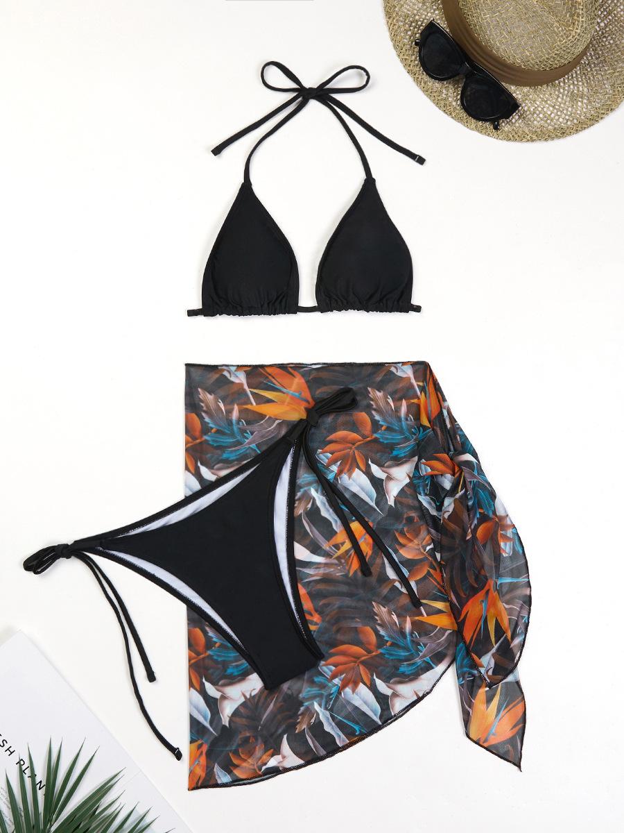 

Европейский и американский сексуальный бикини юбка из газа купальник из трех частей L