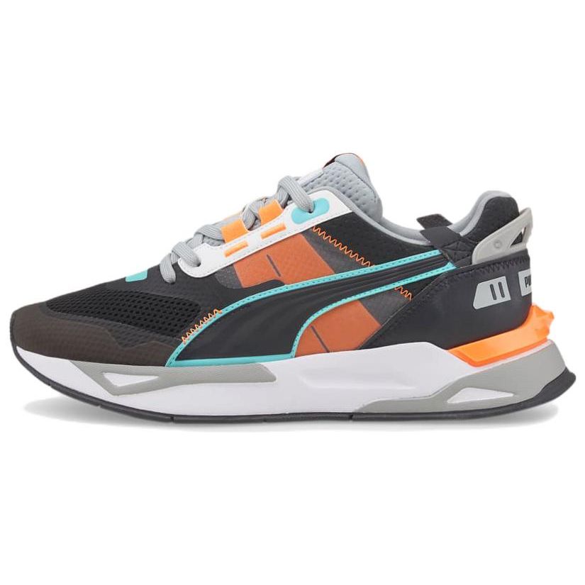 Puma Mirage Sport Fabric Leather Tech Sports Comfort Low Top Lifestyle Shoes Unisex Sneaker Black Orange 383107-05