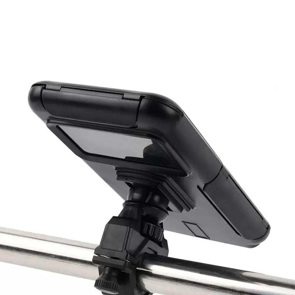 Waterproof Smartphone Easy Installation with Mirror Handlebar Vibration for Scooters and Motorcycles Mount Bike/Motorcycle Holder, One-Touch