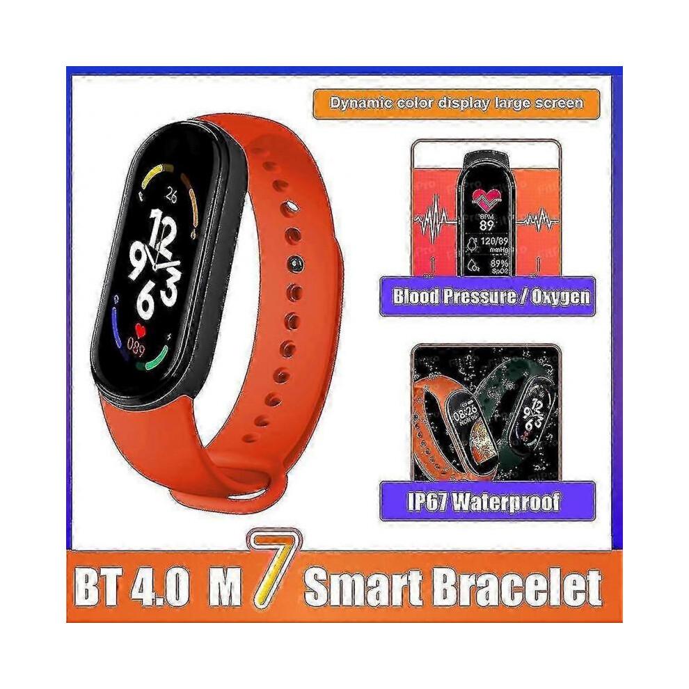 (black) Mi Band 7 Smart Bracelet Watch Fitness Tracker Sport Smartband Blood Pressure Monitor Wristband Smart Band Upgraded Version(FPL16)