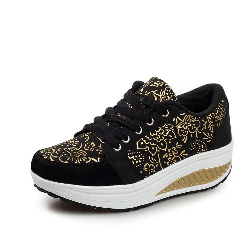 

Мода Мода Женские Кроссовки на Платформе Весна Женские Клинья с Принтом Шнуровка Обувь Удобная Повседневная Спортивная Обувь Zapatos Mujer WSH3294 43