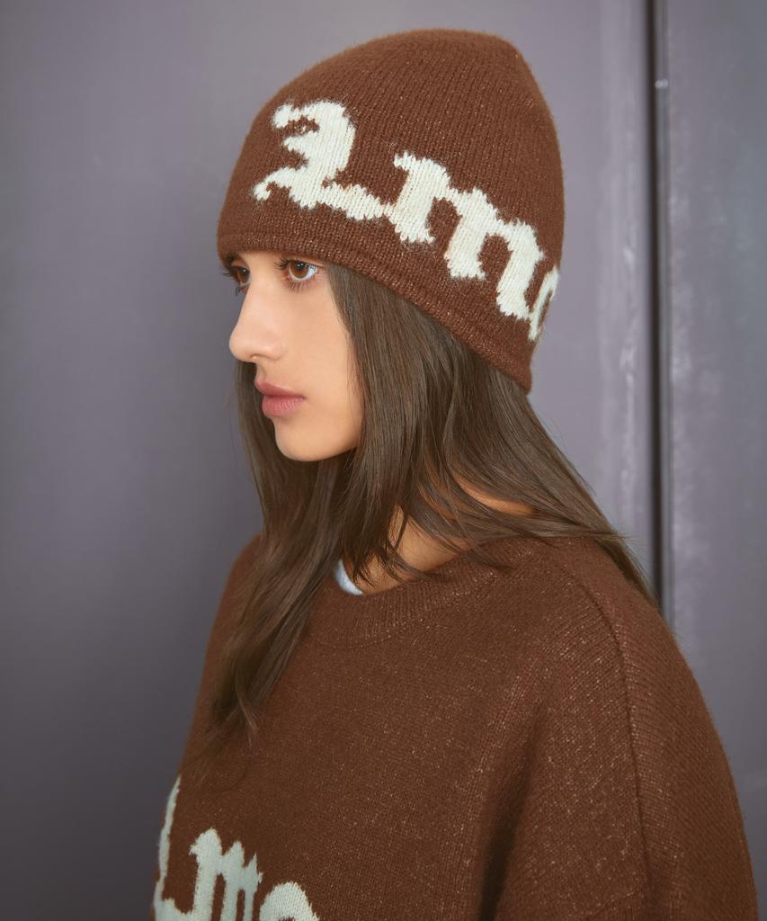 LMC Gothic Name Knit Beanie Black