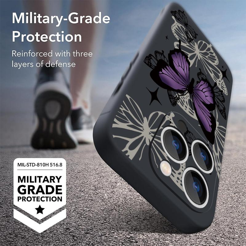 For iPhone 17 Pro Max Case INS Colorful Butterfly Flowers Pattern Magnetic For Magsafe Soft Cover For iPhone 16 15 14 13 Pro Max 17E 16E