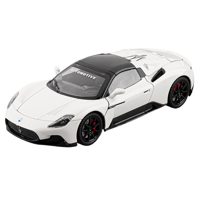 1/24 Maserati MC20 Cabrio Alloy Track Racing Car Model Diecast Metal Sports Car Vehicles Model Sound and Light Children Toy Gift