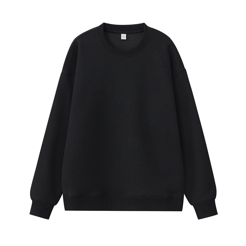 Unisex Round Neck Sweatshirt with Printed Logo - Lightweight, Breathable, Suitable for Spring and Autumn