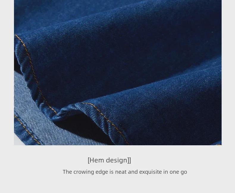 Men's Korean Slim Denim Shirt - Long-Sleeved, Lapel, Retro Style for Spring & Autumn