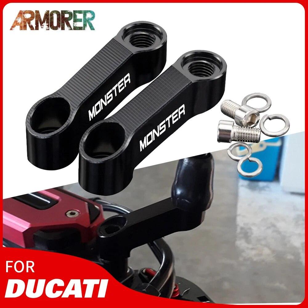 

Аксессуары для мотоциклов для Ducati Monster 696 796 795 821 848 1100 Monster 796, зеркала заднего вида, удлинительные кронштейны, адаптер