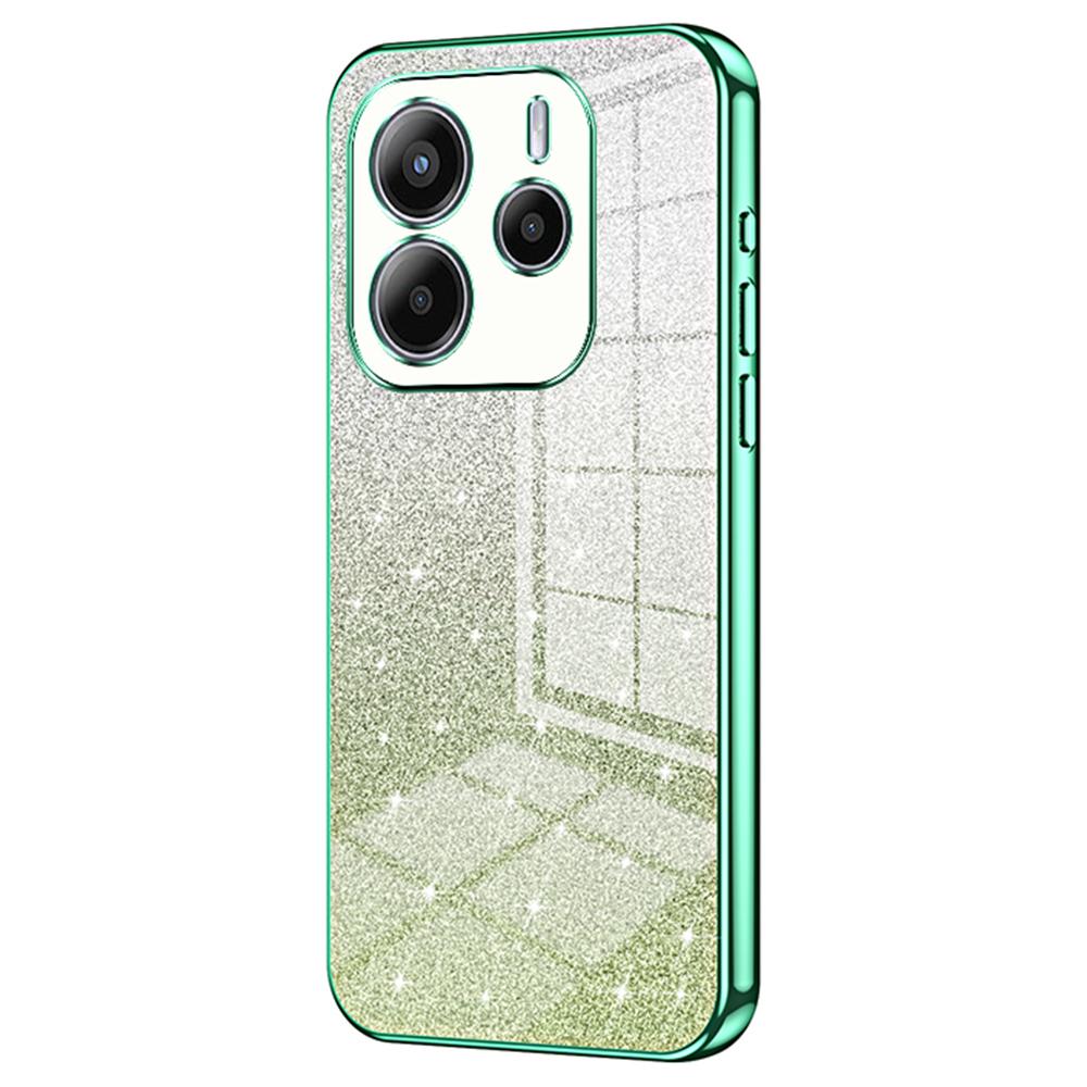 Pentru Xiaomi Redmi Note 14 4G (163,25 mm) Husă Telefon TPU cu Sclipici Gradient Galvanizat