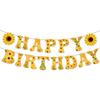 Sunflower Theme Letter Banner For Party Decor With Paper Material For Event Celebrations