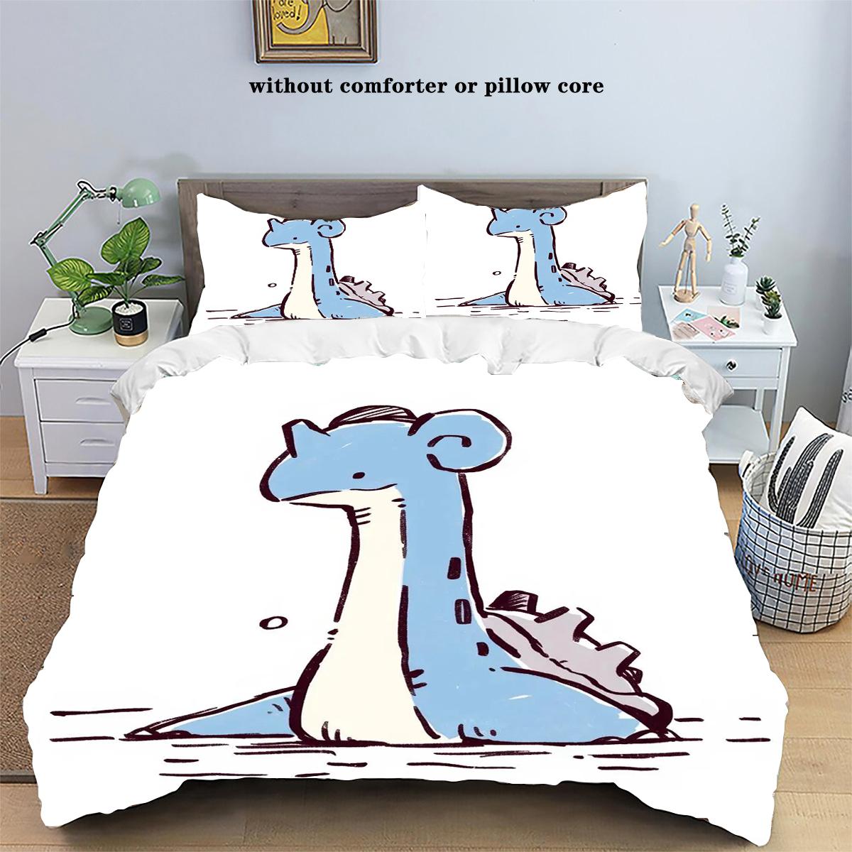 

Постельное белье с покемонами, мультяшное аниме, каваий Пикачу, Генгар, Иви, Чаризард, стеганое одеяло, пододеяльник, наволочка, детский комплект для кровати, полуторный, королевский размер EU Twin 135x200cm