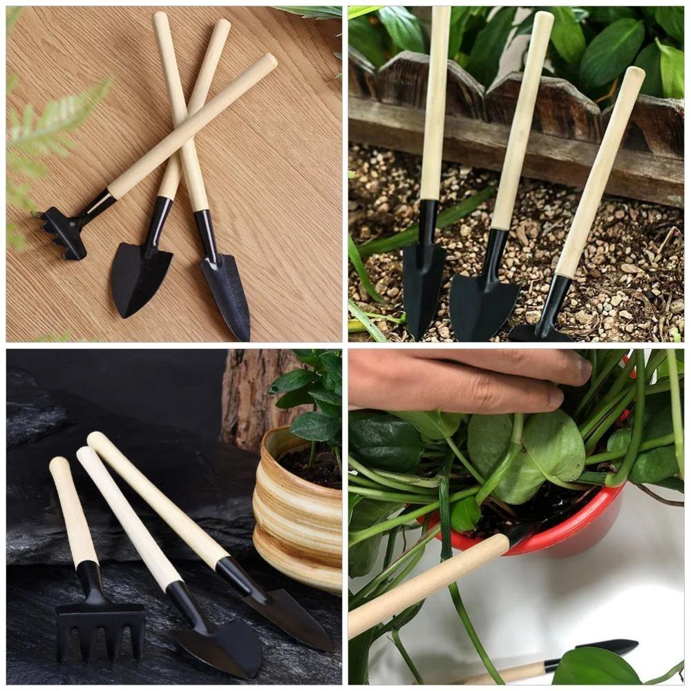 6PCS/2 Sets Gardening Tools Set Mini Spade Shovel Rake Flower Potted Plant Succulents Planting Tools Potted Soil Loosening and Flower Planting Tools