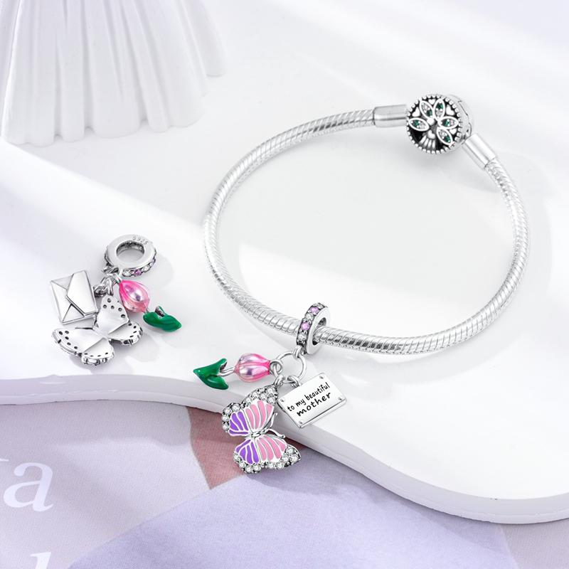 Copper Sisters Mother Family Relationships Series Charms Beads Fit Original Fine Bracelets Diy Jewelry Gift