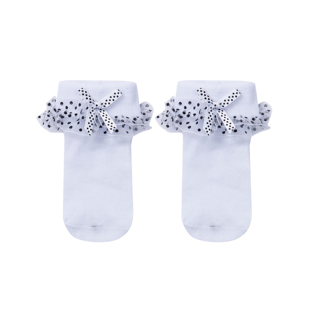 

Кружевные носки для маленьких девочек, мягкие хлопковые носки-пачки в горошек, короткие носки до щиколотки для маленьких девочек 0-12 месяцев 0-12m белый