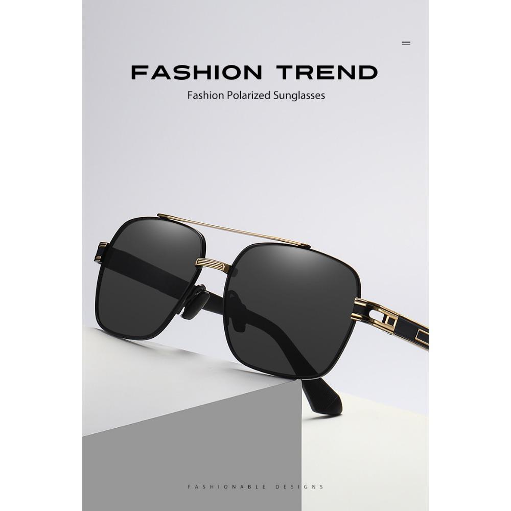 aoron Men's and Women's Fashion Polarized Sunglasses Retro Metal UV-proof Sunglasses