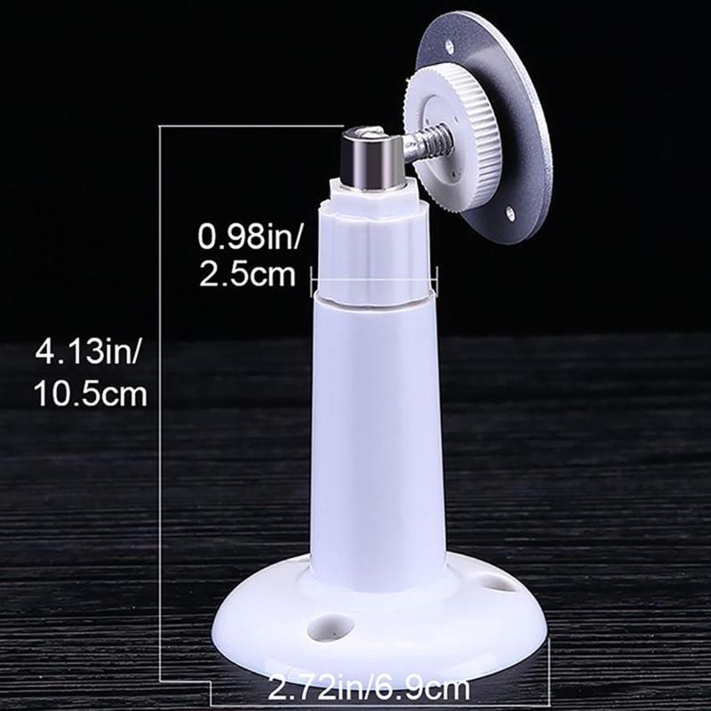 Adjustable Wall Mount Brackets for Indoor Cameras Allowing Multiple Direction Rotation and Tilt for Viewing Coverage