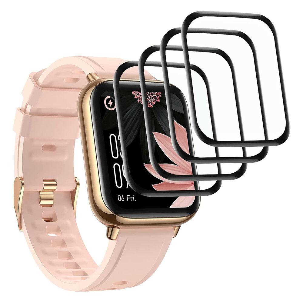 

4PCS For AGPTEK LW31 Anti-Scratch Film PET 3D Smartwatch Screen Protector A