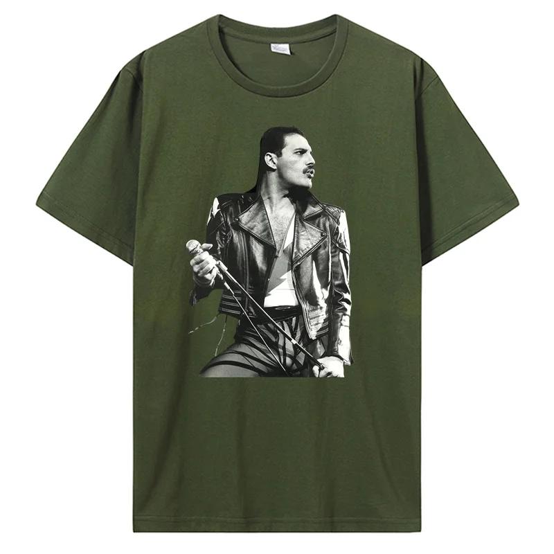 Camisetas para Hombre Algodón Cuello Redondo Camiseta Hip Hop Camisetas Tops Lo Más Nuevo Freddie Mercury Leyenda del Rock Británico camisetas gráficas ropa harajuku