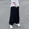 Men Pants with Multi Pockets Elastic Waist Wide Leg Oversized Vintage Cargo Pants
