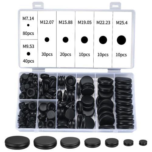 

Rubber Bushings, Gasket Grommets, Cable Grommets, Rubber Grommets, Protect Wires on Both Sides, Work, Wire Holes, and DIY Repair Tools, Pack of 200