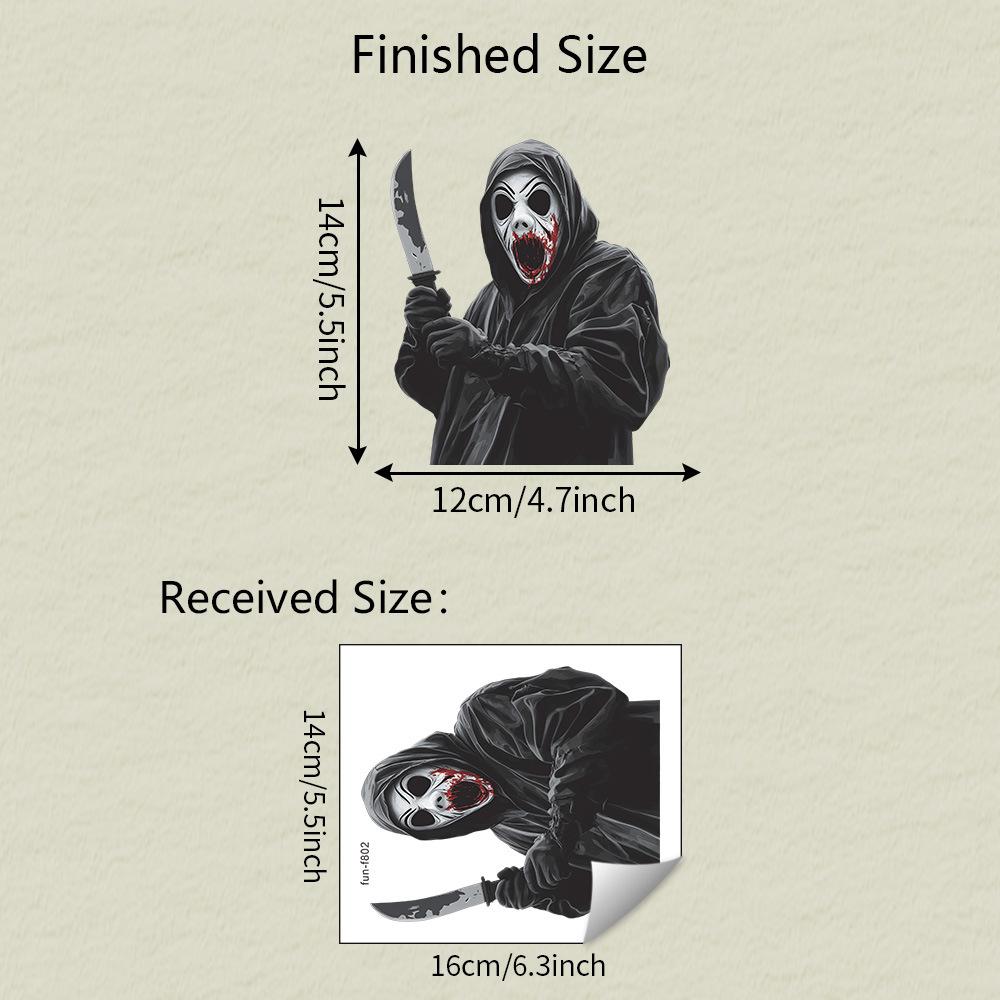 

Маска Хэллоуин Ужас Мужская Наклейка на Автомобиль Праздничная Атмосфера Украшение Наклейка на Автомобиль