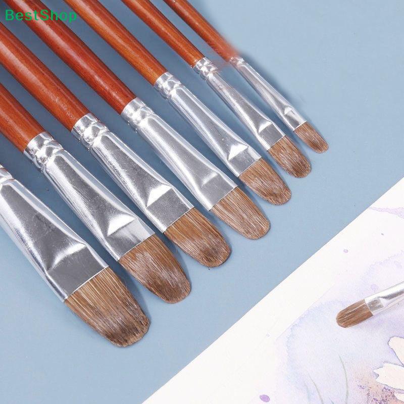 12-Piece Watercolor Paint Brush Set | Artistic Round & Flat Brushes for Watercolor, Acrylic & Gouache Painting