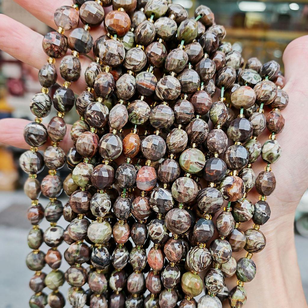 Natural Crystal Round Double Turtle Faceted Beads, 8mm & 10mm, Semi-finished DIY Jewelry