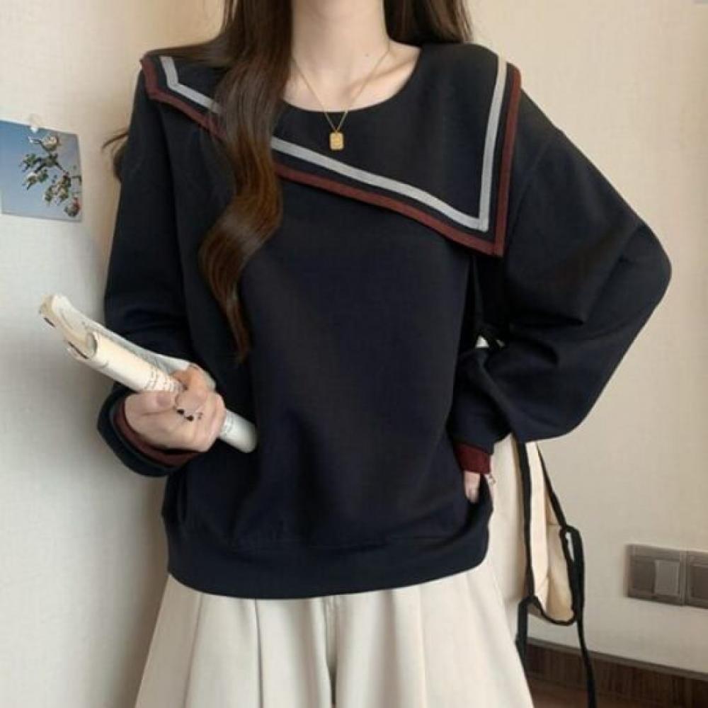 Navava Casual Daily Collar Long Sleeve Sweatshirt Nt2050