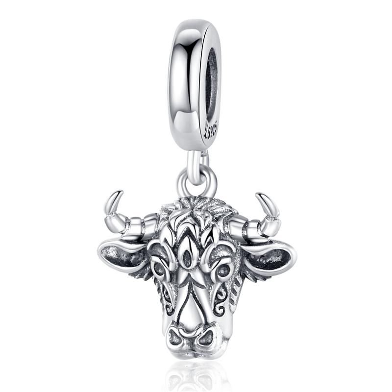 Wostu Animal Charm Copper Koala Fox Bear Beads Cow Panda Rabbit Pendant Fit Original Bracelet Diy Jewelry For Women