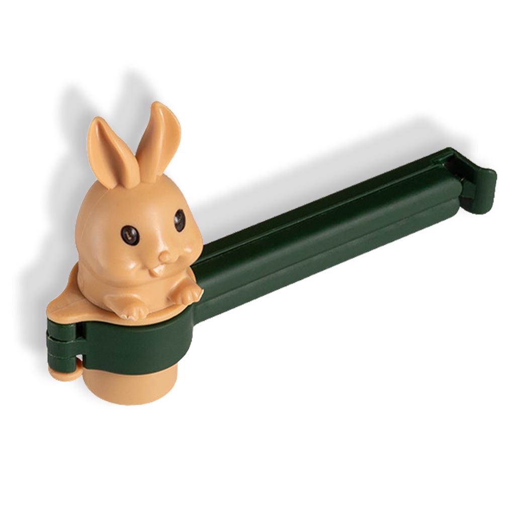 

Мешок для хранения еды с изображением животных из мультфильма, зажим для герметичности, ПП-пластик, очаровательный влагостойкий герметик, зажим для шоколадных хлопьев, бытовые принадлежности green beige