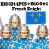 Medieval Military Knight Soldier Figures Building Blocks Ancient Lion Castle Army Guard Infantry Shield Flag Weapons Bricks Toys