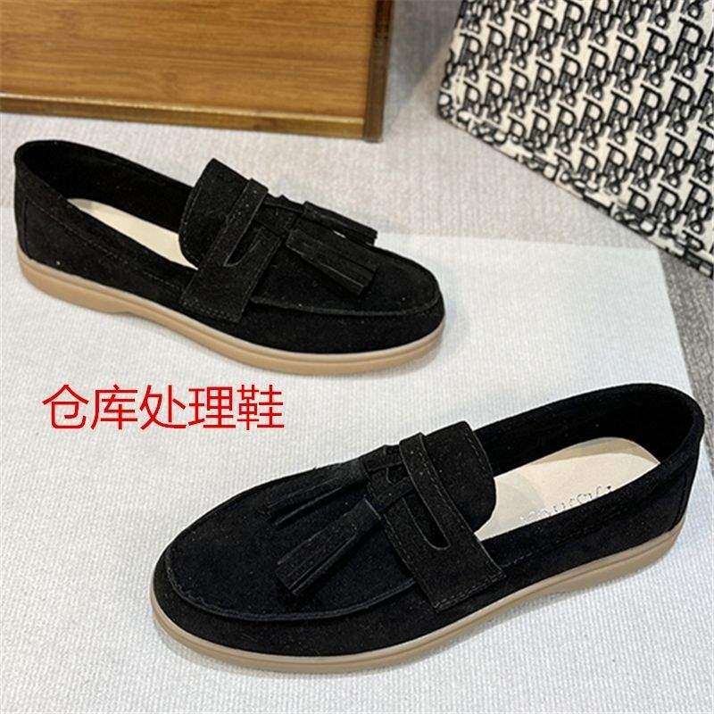 Size 41-43, large size soft-soled single shoes, spring loafers, non-slip Doudou shoes. 43