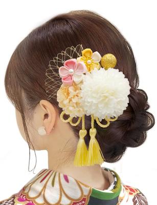 JZOON Yukata Hair Hair Available In 8 Perfect for Net Fireworks B6002 Ornament, Tsumami-zaiku (Tsumami-zaiku) Ornament, Colors, Coming-of-Age