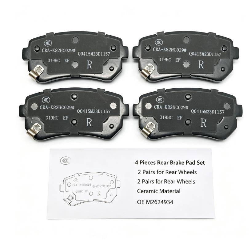 Ceramic Rear Brake Pads 4PCS OE M2624934 for Hyundai Rear Axle