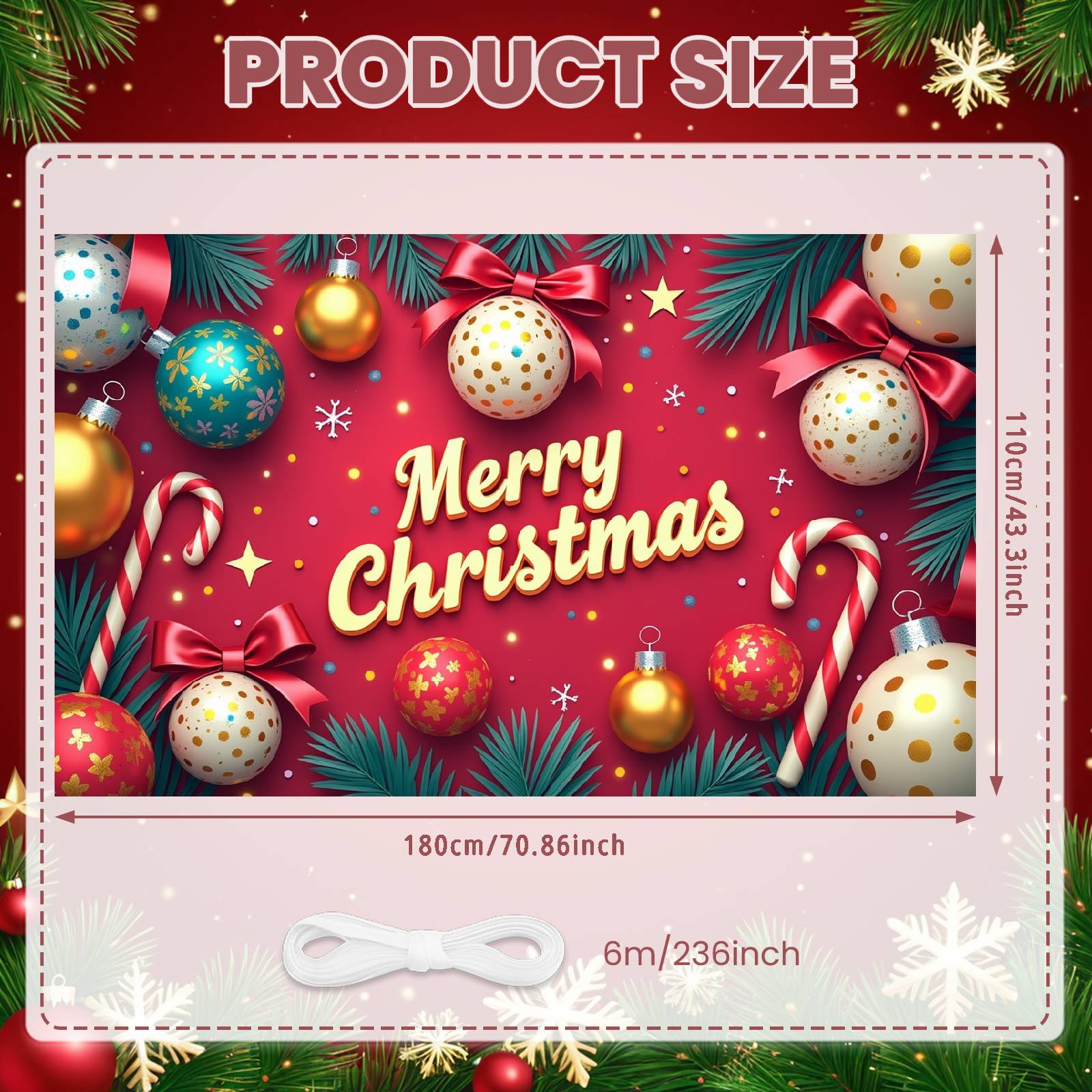 Holiday Banner Snowflakes Christmas Party Banner Xmas Decoration Banner Holiday For Christmas Eve Winter Event Christmas Party
