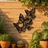Waterproof Hanging Wall Art Black Butterfly Hanging Ornament  Garden Fence