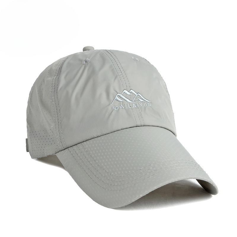 Summer Quick Dry Baseball Cap for Men Women Outdoor Long Brim Sun Hat Breathable Mesh Sports Hat Mountain Embroidery Duckbill Cap