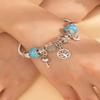 Handmade Beaded Bracelet With Heart Clover Key And Tree Of Life Pendant Charm Jewelry